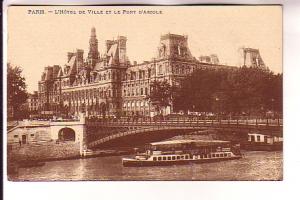 D'Arcole Bridge, City Hall, Paris France