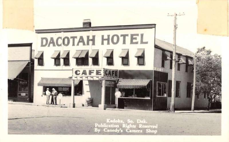 Kadoka South Dakota Dacotah Hotel Real Photo Antique Postcard K63095