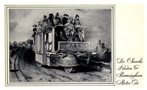 Dr Churchs London & Birmingham Motor Car Train Postcard