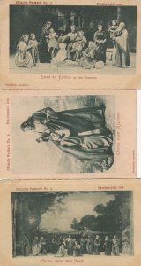 Oberammergau Passionsspiele 1900 3x Postcard s