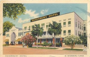 Postcard 1940s Florida St. Petersburg Dusenbury Hotel occupation 23-13364