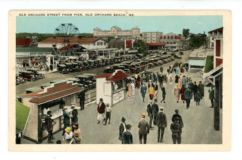 ME - Old Orchard Beach. Amusements, Pier & Street Scene ca 1910