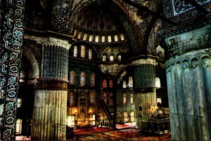 Turkey Istanbul Interior Of Blue Mosque