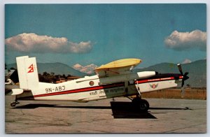 Airplane Postcard Royal Nepal Airlines Pilatus PC-6/B2-H2 Turbo Porter DF9