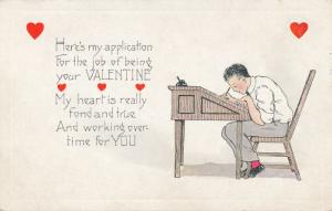 Valentine Greetings - Filling out Application to be Valentine - Whitney Made DB