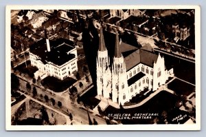 J89/ Helena Montana RPPC Postcard c1930s Cathedral Birdseye 332