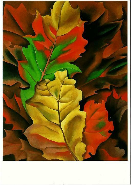 Autumn Leaves Lake George New York by Georgia O'Keeffe Art Postcard