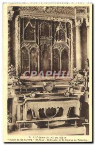 Old Postcard Luceram Altarpiece of St Pons and St Claude St Nicolas of Tolentino