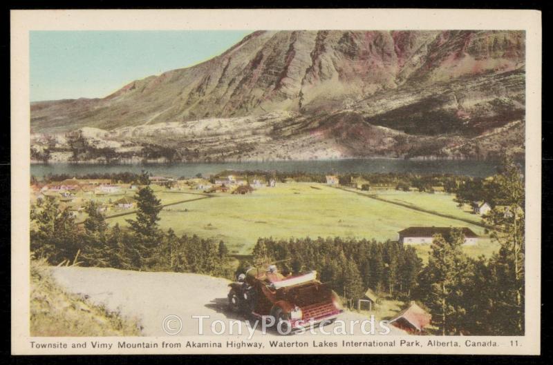 Townsite and Vimy Mountain from Akamina Highway