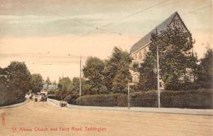 Teddington England UK St Albans Church Ferry Road Antique Postcard K98320