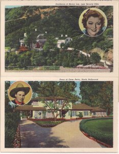 Souvenir FOLDER, Hollywood CA, Homes of Movie Stars, 1940, Judy Garland, Film