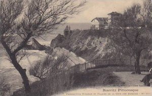 France Biarritz Perspective Miramar et Falaise de la Cote des Basques