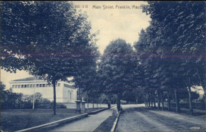 Franklin MA Main St. c1910 Postcard