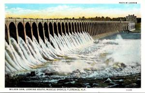 Alabama Florence Wilson Dam Looking South Muscle Shoals Curteich