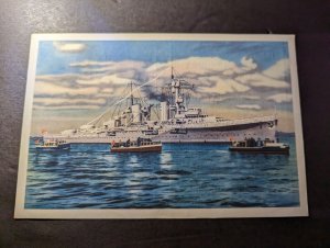 Mint Germany Naval Ship Postcard Our Fleet Scrapbook Krezuer Karlsruhe