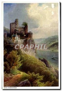 Modern Postcard Burg Rheinstein liegt wie das Nest eines Raubvogels