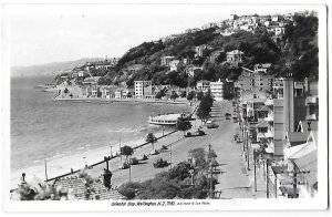 RPPC Oriental Bay Wellington New Zealand 1930s & 40s Cars