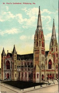 Postcard PA Pittsburgh St. Paul's Cathedral C.1910 F2
