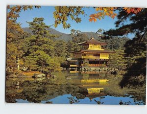 Postcard Kinkakuji Temple or Golden Pavilion Kyoto Japan