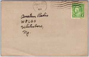 1936 QSL Radio Card Longwood Florida W4EGY C.L. Bill Hyatt Posted Postcard