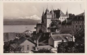 Switzerland Nyon Chateau et Mont Blanc 1948 Photo