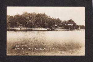 CT East Island Lake Pocotopaus, East Hampton Conn Connecticut Real Photo RPPC