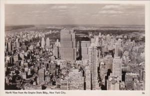New York City North View From The Empire State Building Real Photo