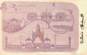 Italy Prospetto Principale 1900 Saloni per l'esposizioneVintage Postcard 04.29