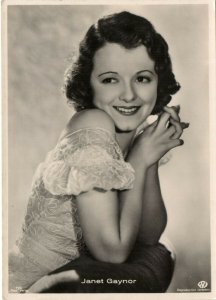 PC JANET GAYNOR, ROSS V.734, MOVIE STAR, Vintage REAL PHOTO Postcard (b28890)