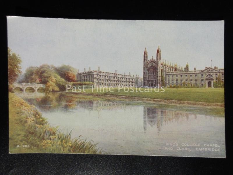 Cambridge: King's College Chapel & Clare c1948 by Valentine's A.903 Brian Gerald