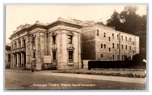 RPPC Municipal Theatre Napier New Zealand UNP Postcard W2