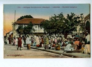 203213 Senegal DAKAR native market Vintage postcard