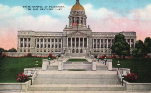 Vintage Postcard 1944 State Capitol Government Building Frankfort Old Kentucky