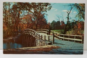 Concord, Mass Old North Bridge built Across the Concord River 1975 Postcard C11