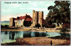 Stokesay Castle Near Ludlow England Fortified Manor Houses Postcard