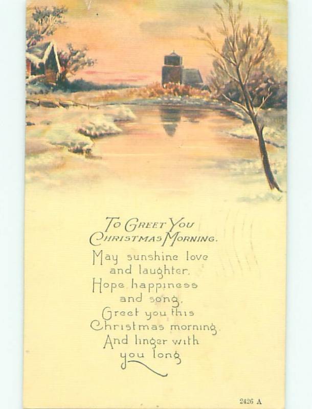 Divided-Back CHRISTMAS SCENE Great Postcard AA0290