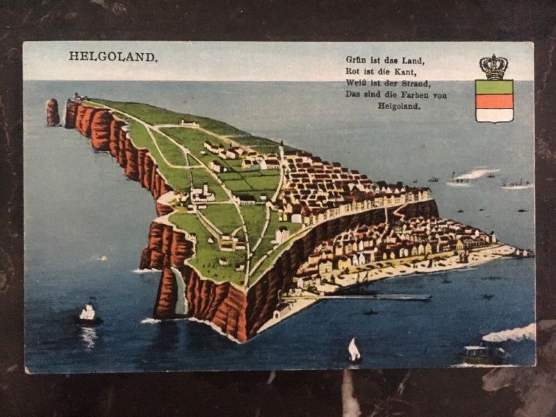 Mint Heligoland Picture Postcard PPC Island Map