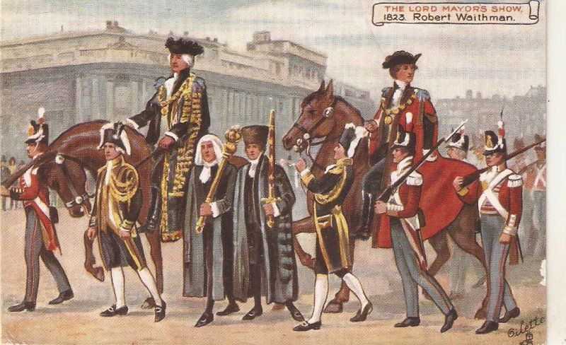 The Lord Mayors Show. Robert Weithnan. Horses Tuck Oilette PC # 9456