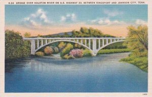 Tennesse Johnson City Bridge Over Holston River On U S Highway 23 Between Kin...