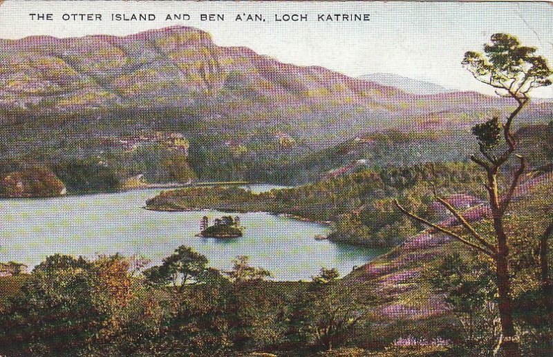 Postcard Otter Island Ben A'An Loch Katrine U.K.