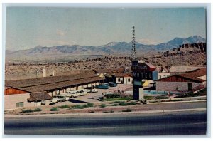 Kingman Arizona AZ Postcard View Of El Trovatore Motel Cars Roadside c1950's