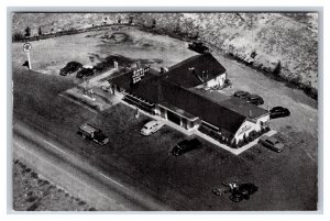 Aerial View Y-Inn Restaurant Bliss Idaho ID UNP B&W Chrome Postcard R6