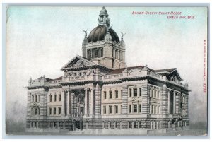 Green Bay Wisconsin WI Postcard Brown County Court House c1910 Vintage Antique