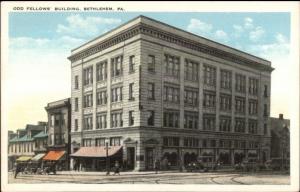 Bethlehem PA Odd Fellows Bldg c1920 Postcard