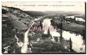 Old Postcard Environs De Rouen Saint Adrien The valley of the Seine and Paris...