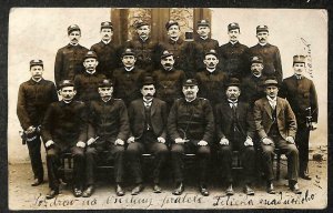 RPPC ZLEBY CZECH REPUBLIC MILITARY AUSTRIA STAMP REAL PHOTO POSTCARD (c. 1915)