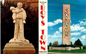 Nebraska Greetings From Boys Town Split View