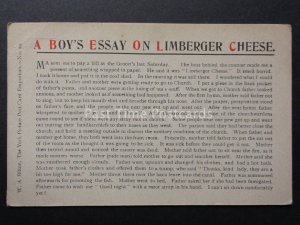 A BOY'S ESSAY ON LIMBERGER CHEESE c1904 UB by W.A. Bilton No.20 - Limburger
