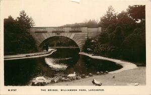 LANCASTER LANCASHIRE ENGLAND UK THE BRIDGE WILLIAMSON PARK POSTCARD