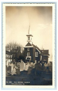 The Old Swedes Church Philadelphia Pennsylvania PA RPPC Photo Postcard 